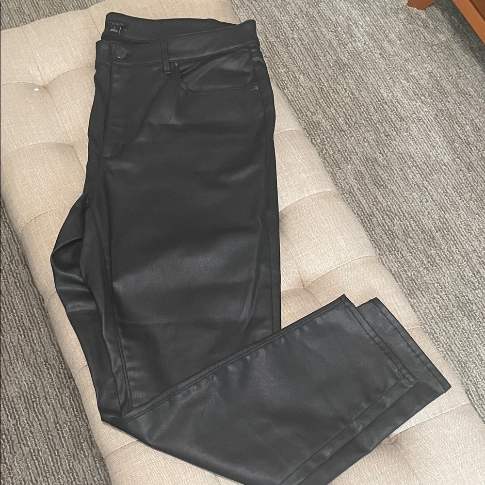 Black Faux Leather Pants